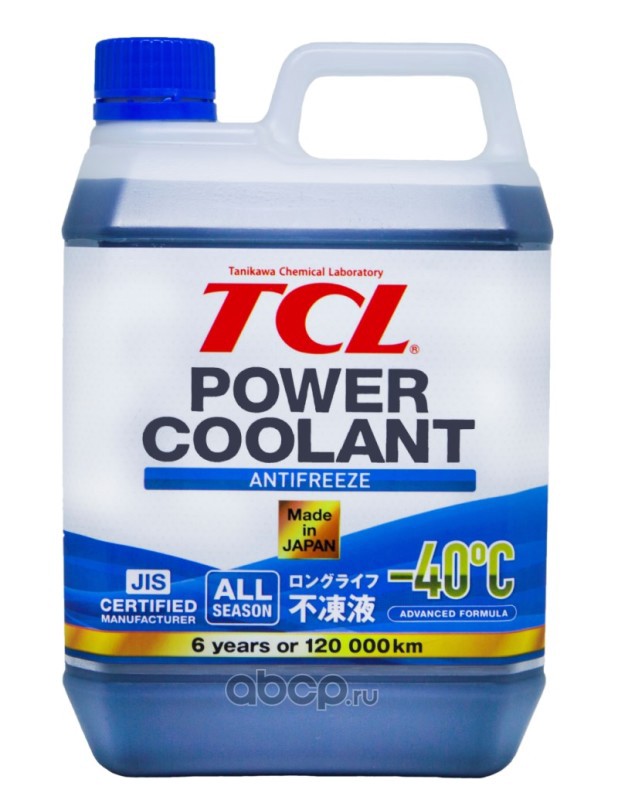 АНТИФРИЗ TCL POWER COOLANT -40C синий, длительного действия, 2 л